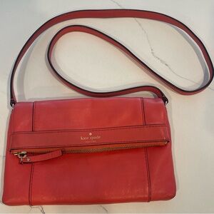 Kate Spade NY Coral Leather Crossbody Should Bag Purse